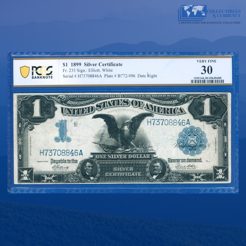 Fr.235 1899 $1 One Dollar Silver Certificate "BLACK EAGLE", PCGS 30 Comment