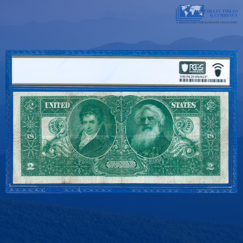 Fr.247 1896 $2 Two Dollars Silver Certificate "EDUCATIONAL NOTE", PCGS 25