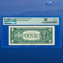 1974 $1 Federal Reserve Note, MISALIGNMENT ERROR, PMG 25 EPQ