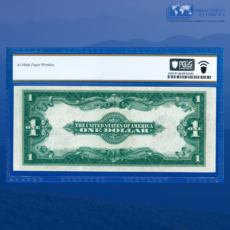 Fr.237 1923 $1 One Dollar Silver Certificate "HORSEBLANKET", PCGS 64 PPQ