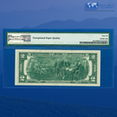 1976 $2 Federal Reserve Note, MISMATCHED PREFIX ERROR, PMG GEM 66 EPQ