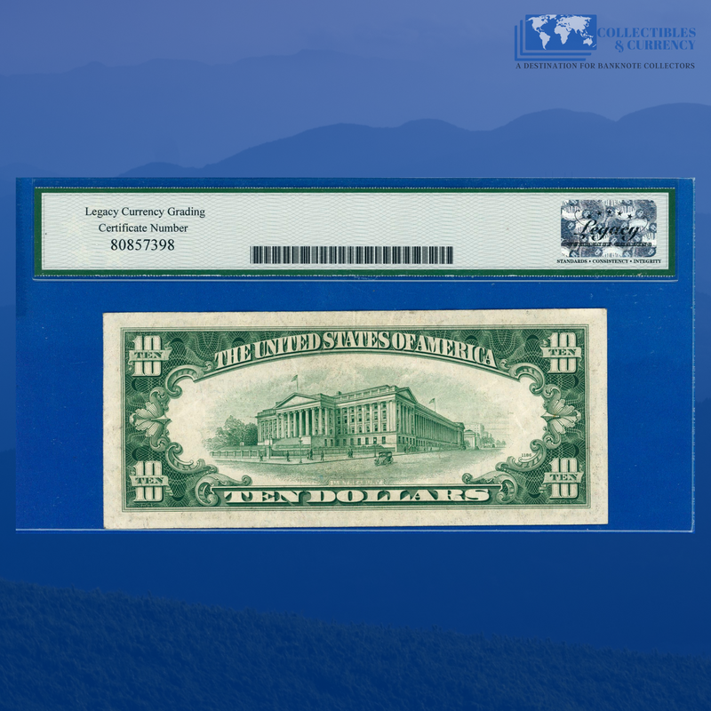 Fr.1705* 1934D $10 Ten Dollars Silver Certificate, Star Note, LCG 30 PPQ