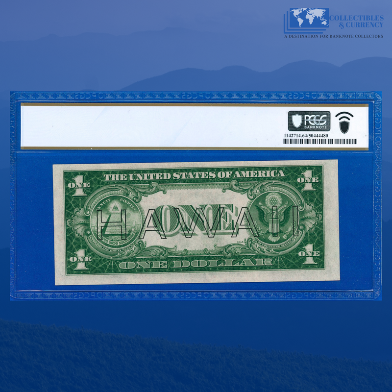 Fr.2300 1935A $1 One Dollar Silver Certificate Brown Seal "HAWAII", PCGS 64 PPQ