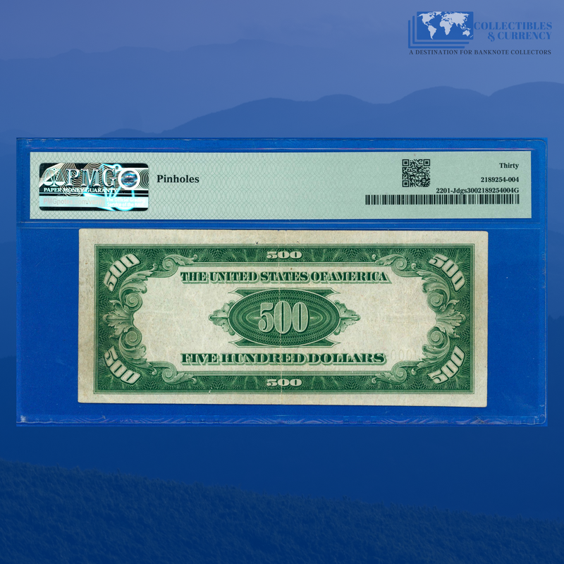 Fr.2201-E 1934 $500 Five Hundred Dollars FRN Kansas City, PMG 30 Comment