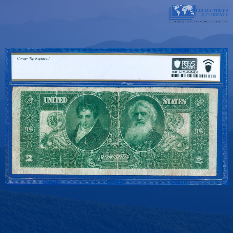 Fr.247 1896 $2 Two Dollars Silver Certificate "EDUCATIONAL NOTE", PCGS 20 Comment