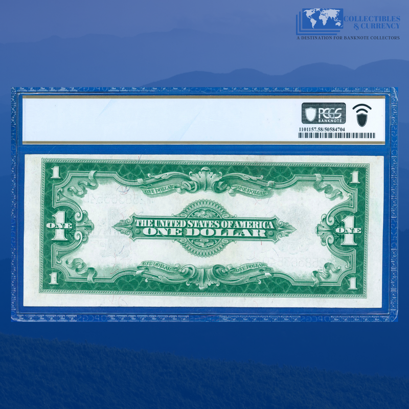 Fr.237 1923 $1 One Dollar Silver Certificate "HORSEBLANKET", PCGS 58