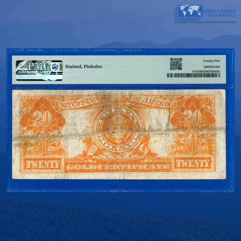 Fr.1187 1922 $20 Twenty Dollars Gold Certificate, PMG 25 Comment