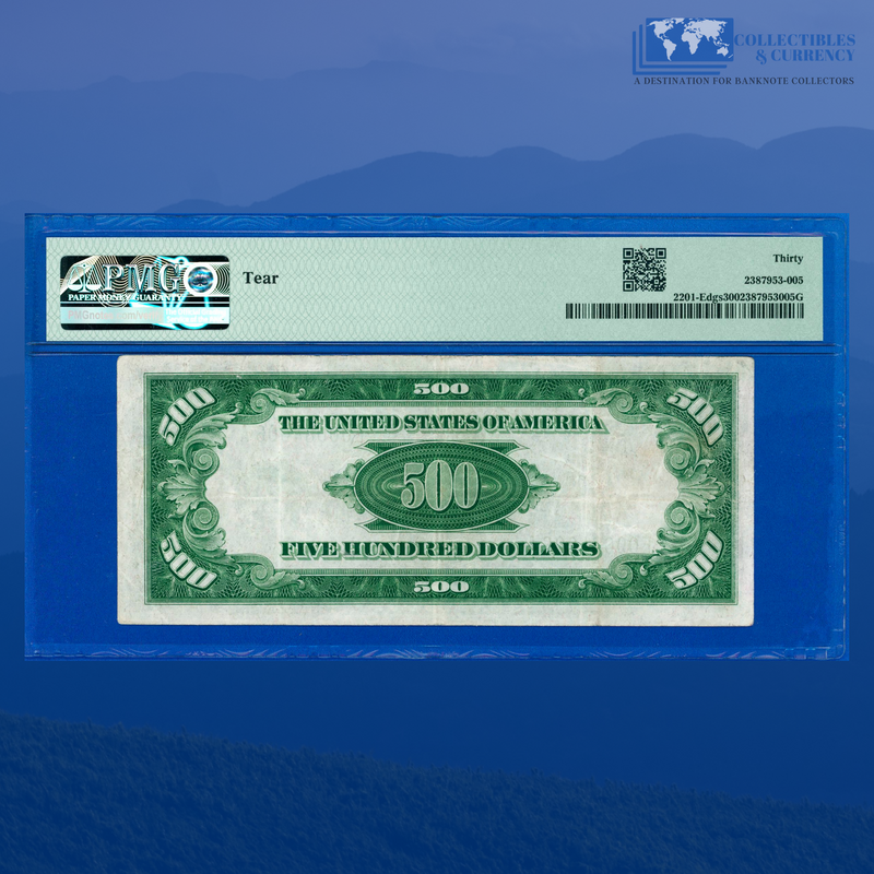 Fr.2201-E 1934 $500 Five Hundred Dollars FRN Richmond, PMG 30 Comment