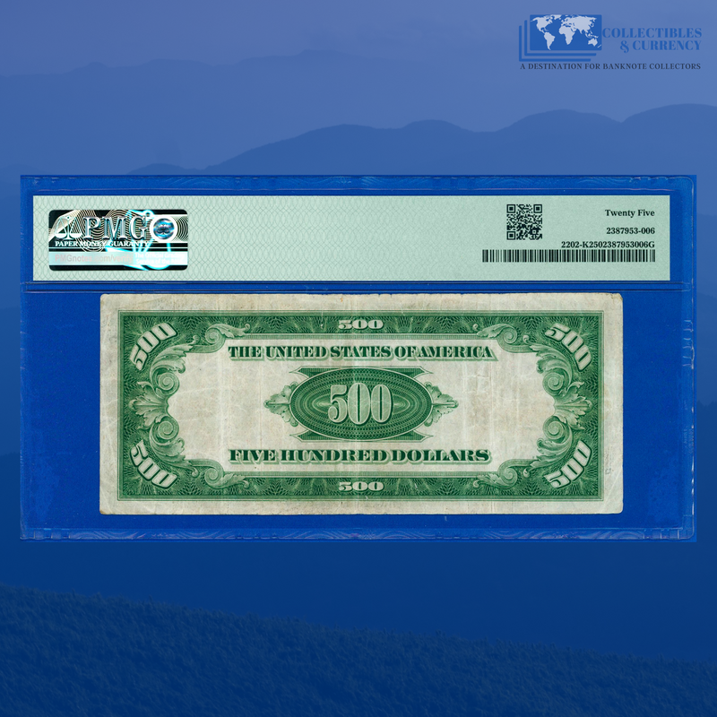 Fr.2202-K 1934a $500 Five Hundred Dollars FRN Dallas, PMG 25