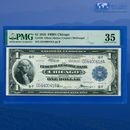 Fr.729 1918 $1 One Dollar FRBN Chicago "GREEN EAGLE", PMG 35 Comment