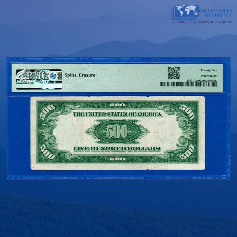 Fr.2202-B 1934A $500 Five Hundred Dollars FRN San Francisco, PMG 25 Comment
