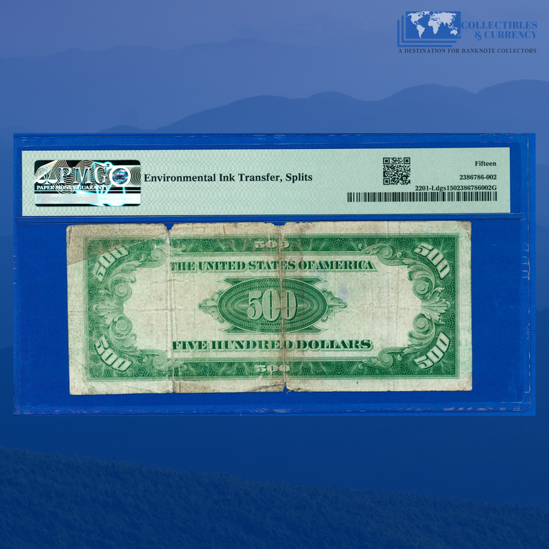 Fr.2201-L 1934 $500 Five Hundred Dollars FRN San Francisco, PMG 15 Comment