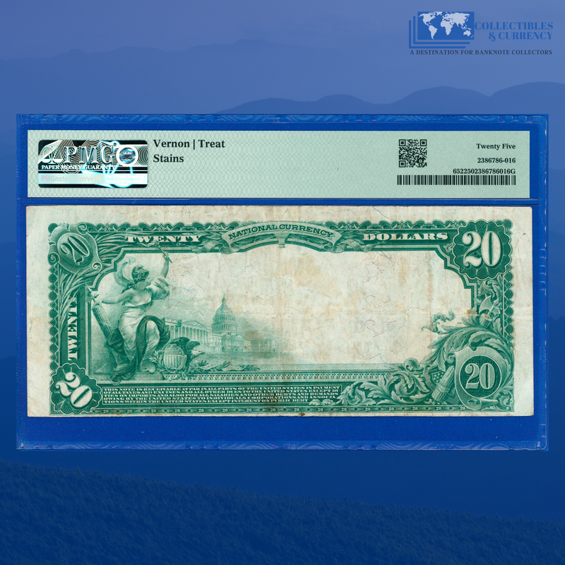 1902 PB $20 The BLOOMINGTON National Bank, IN, Charter