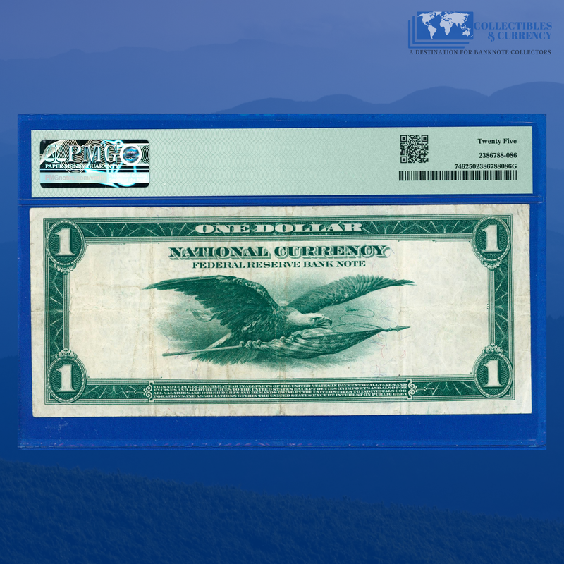 Fr.746 1918 $1 One Dollar FRBN San Francisco "GREEN EAGLE", PMG 25