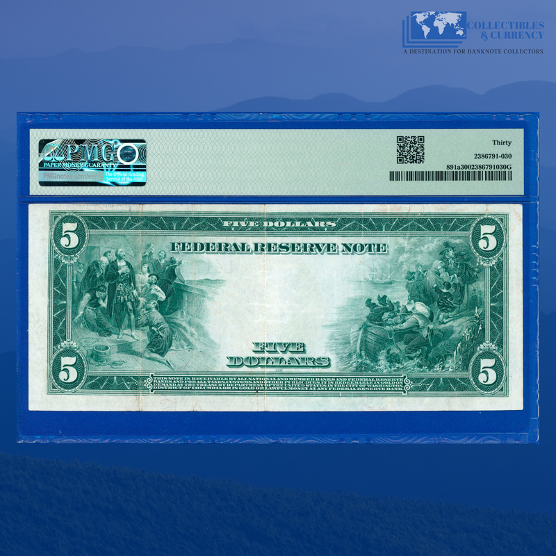 Fr.891a 1914 $5 Five Dollars FRN San Francisco, PMG 30