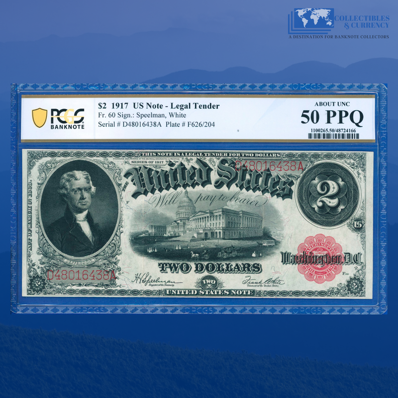 Fr.304 1908 $10 Ten Dollars Silver Certificate "TOMBSTONE", PMG 35 EPQ