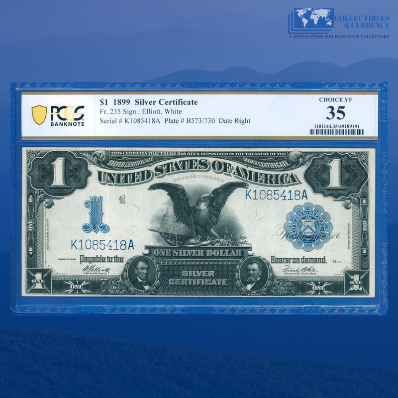 Fr.235 1899 $1 One Dollar Silver Certificate "BLACK EAGLE", PCGS 35