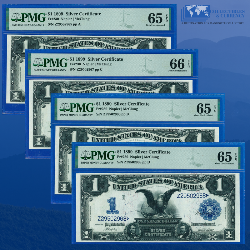 Fr.230 1899 $1 One Dollar Silver Certificate "BLACK EAGLE", PMG GEM