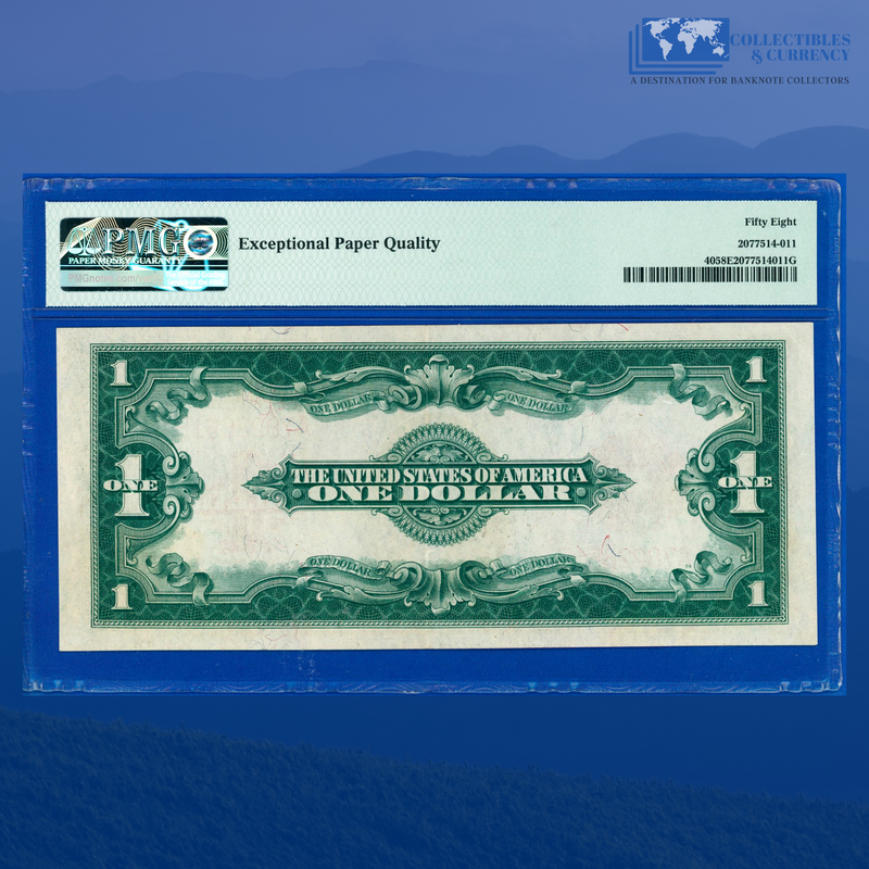 Fr.40 1923 $1 One Dollar "HORSEBLANKET" Legal Tender Note, PMG 58 EPQ