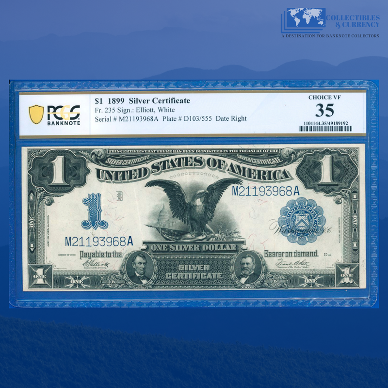 Fr.235 1899 $1 One Dollar Silver Certificate "BLACK EAGLE", PCGS 35