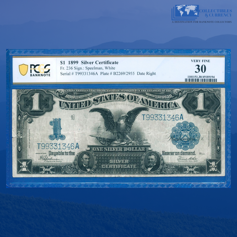 Fr.236 1899 $1 One Dollar Silver Certificate "BLACK EAGLE", PCGS 30 Comment