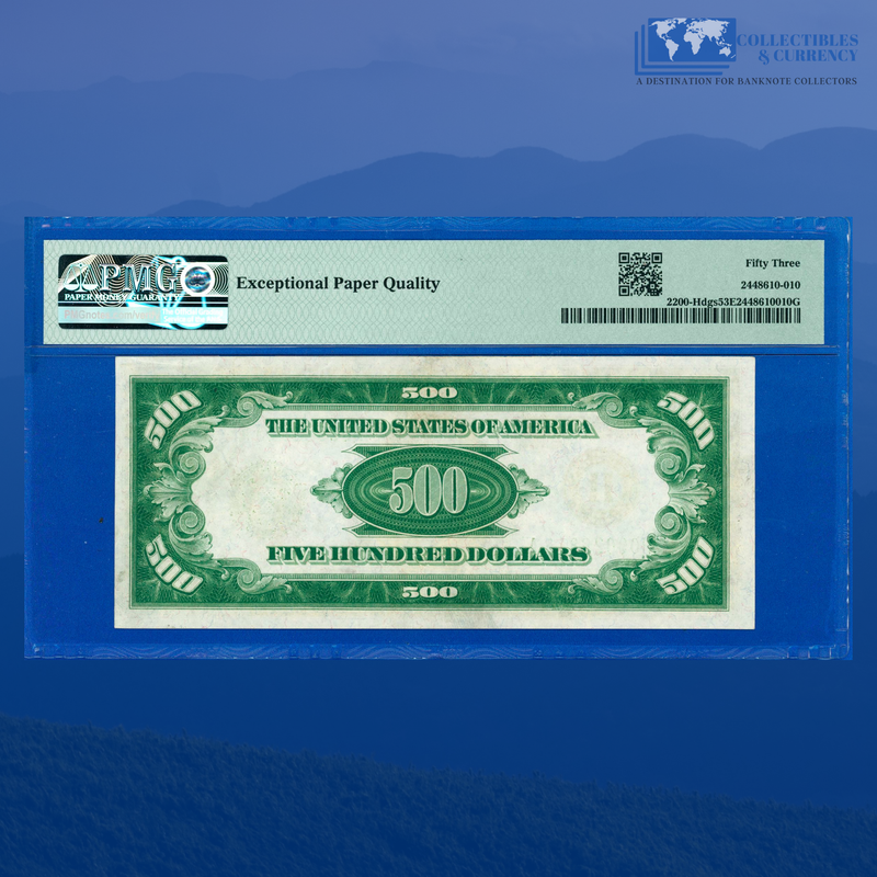 Fr.2200-H 1928 $500 Five Hundred Dollars FRN St.Louis, PMG 53 EPQ