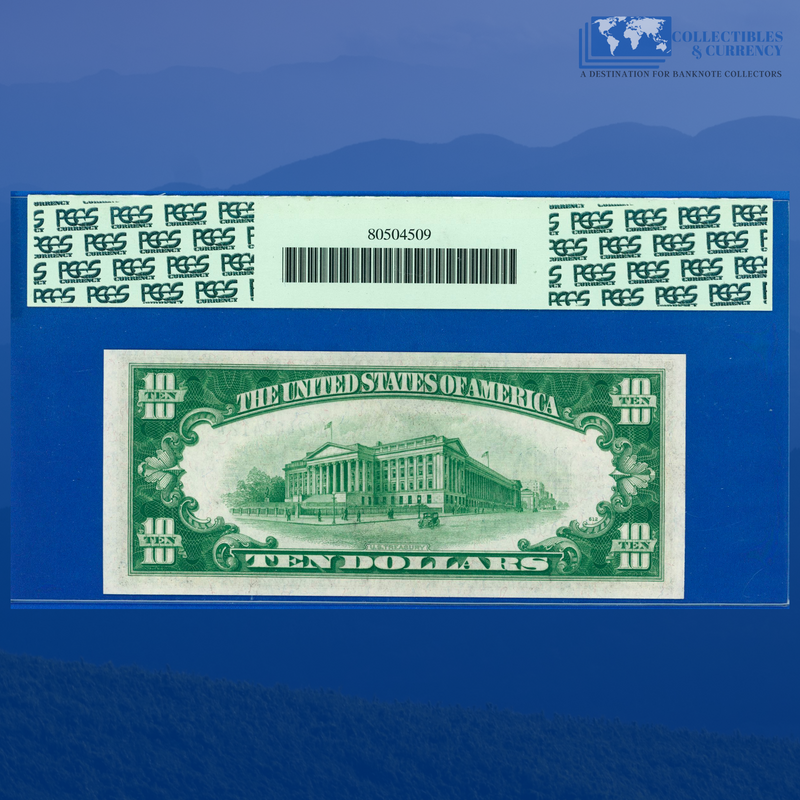 Fr.1701 1934 $10 Ten Dollars Mule Silver Certificate, PCGS 65 PPQ