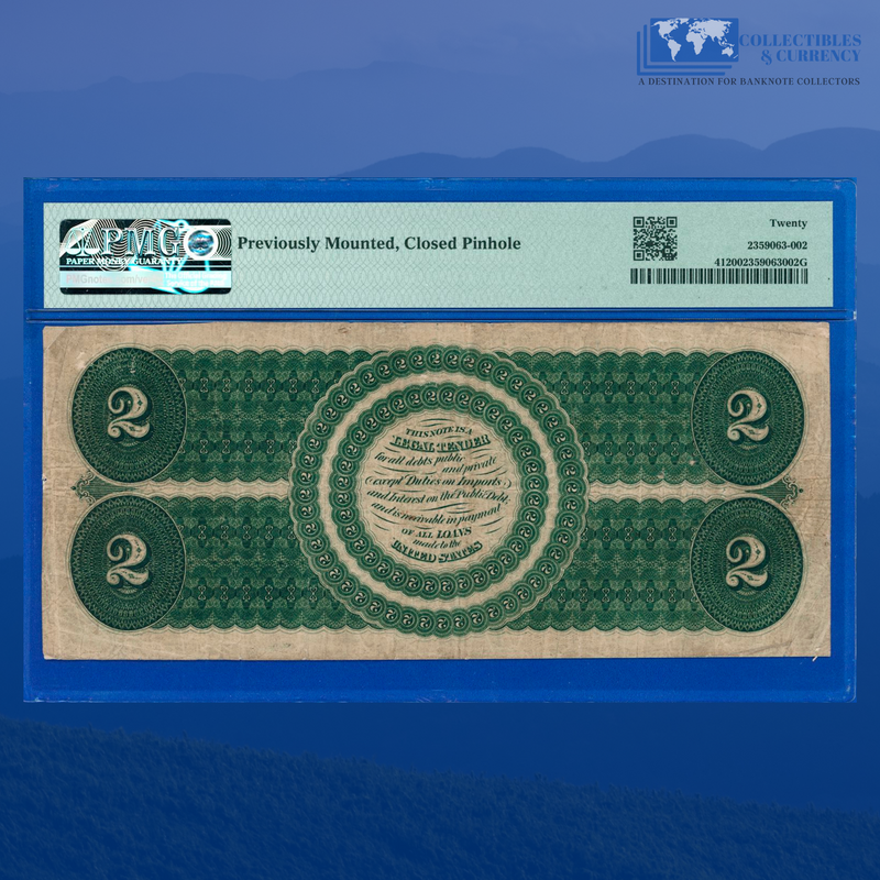 Fr.41 1862 $2 Two Dollars Legal Tender Note, PMG 20 Comment