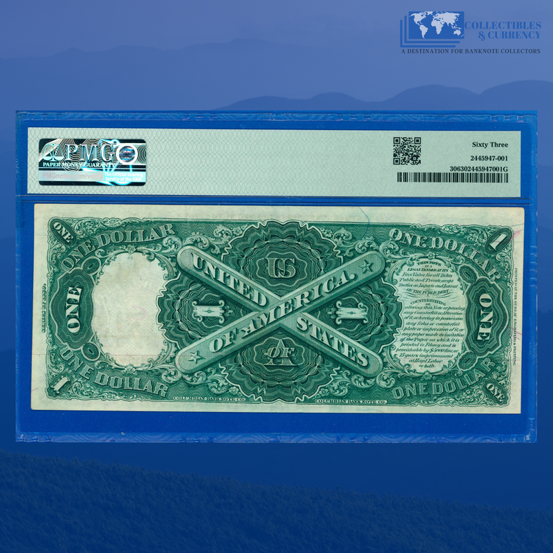 Fr.30 1880 $1 One Dollar "SAWHORSE REVERSE" Legal Tender Note, PMG 63