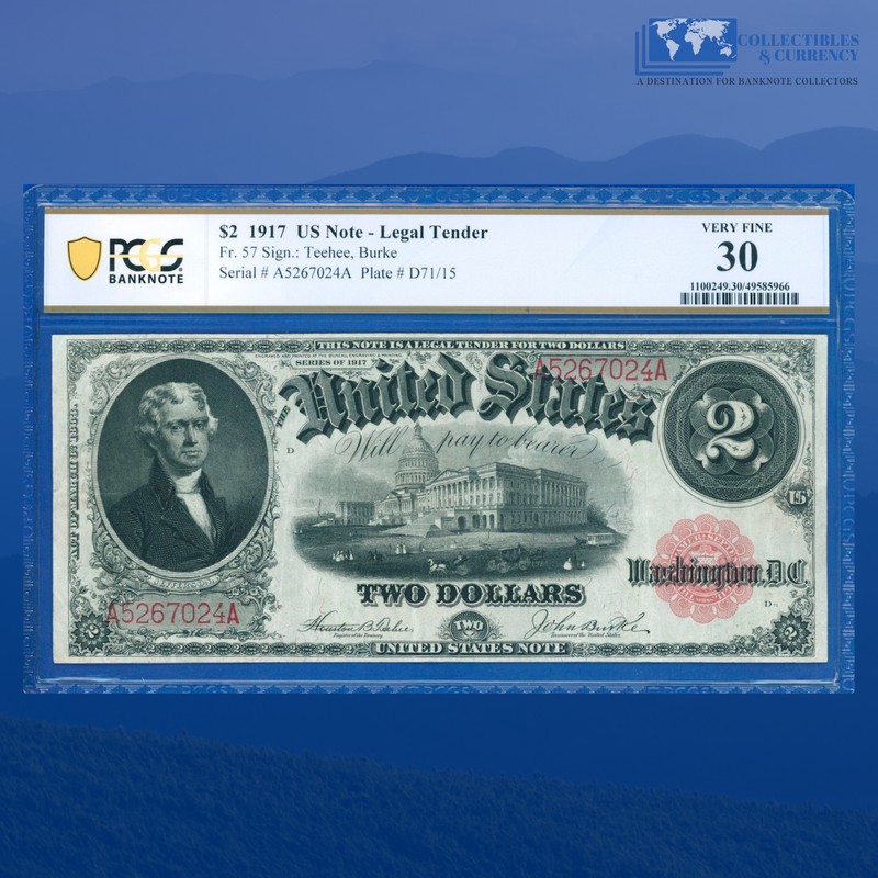 Fr.1167 1907 $10 Ten Dollars Gold Certificate "HILLEGAS NOTE", PCGS 58