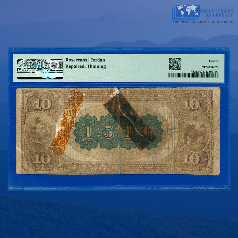1882 BB $10 Union National MOUNT JOY BANK, PA, Charter
