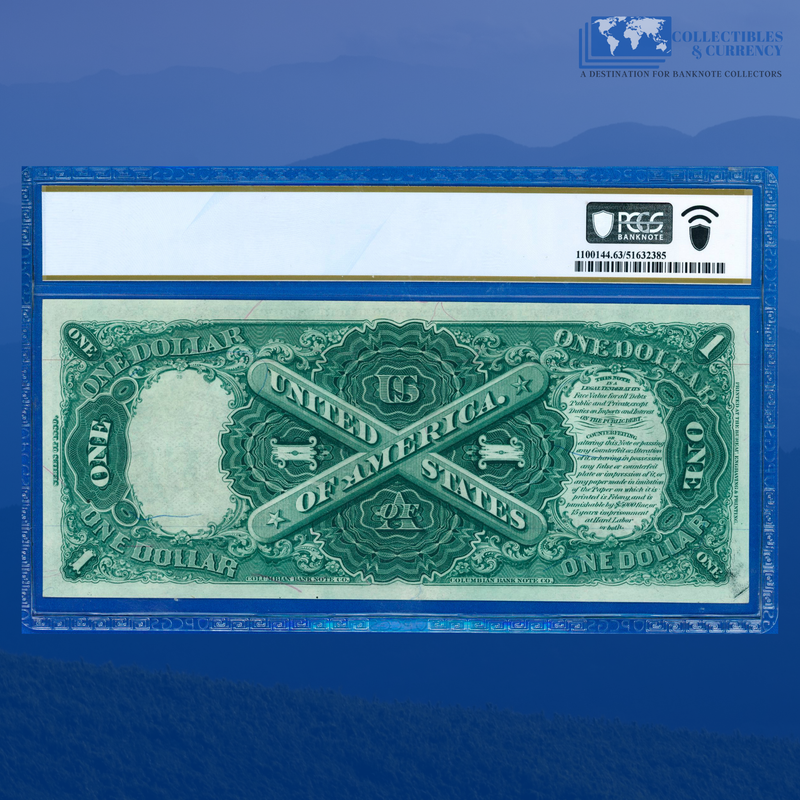 Fr.30 1880 $1 One Dollar "SAWHORSE REVERSE" Legal Tender Note, PCGS 63 PPQ