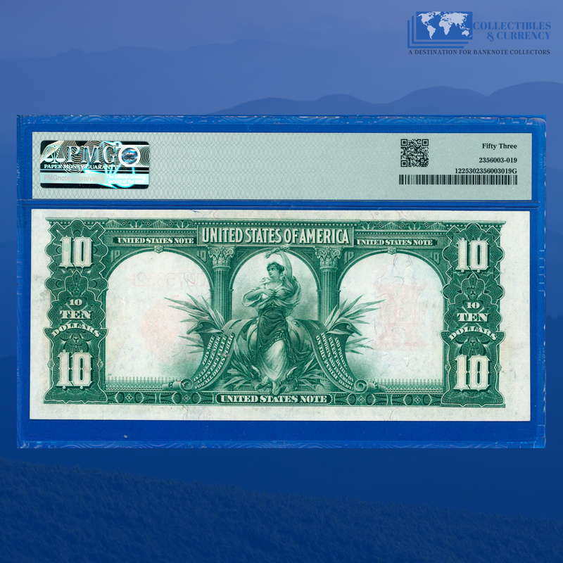 Fr.122 1901 $10 Ten Dollars "BISON" Legal Tender Note, PMG 53