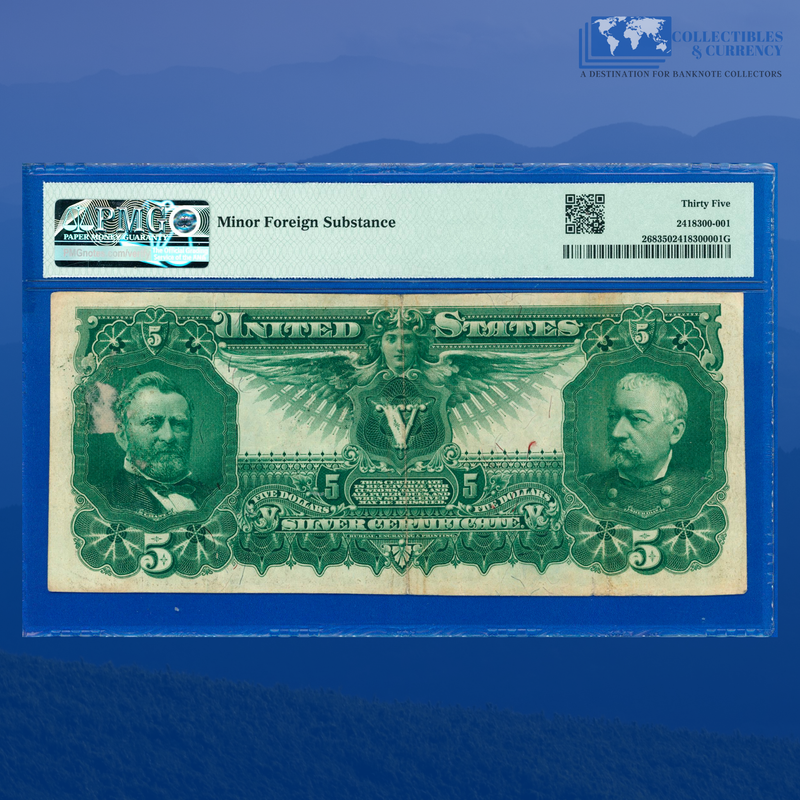 Fr.268 1896 $5 Five Dollars Silver Certificate "EDUCATIONAL NOTE", PMG 35 Comment