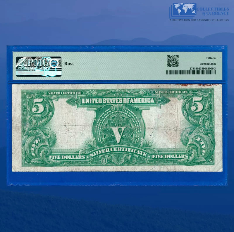 Fr.279 1899 $5 Five Dollars Silver Certificate "CHIEF NOTE", PMG 15 Comment