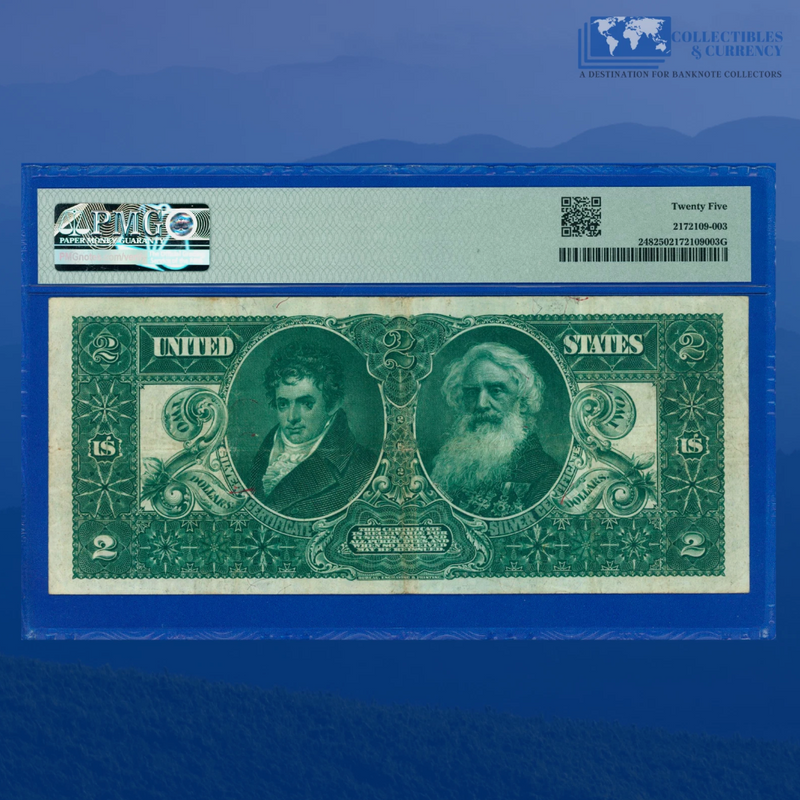 Fr.248 1896 $2 Two Dollars Silver Certificate "EDUCATIONAL NOTE", PMG 25