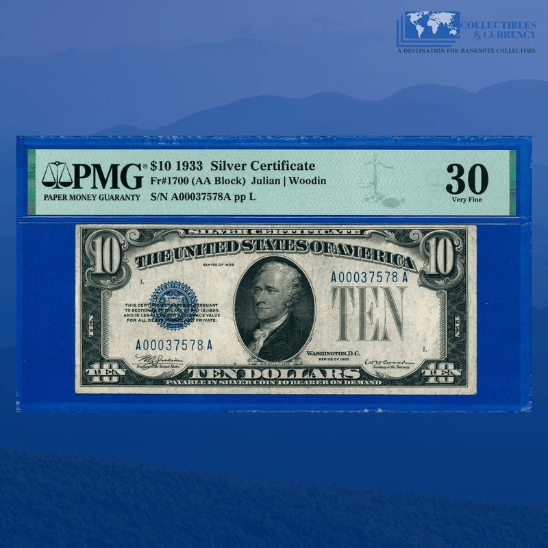 Fr.1700 1933 $10 Ten Dollars Silver Certificate Fr.1700 1933 $10 Ten Dollars Silver Certificate