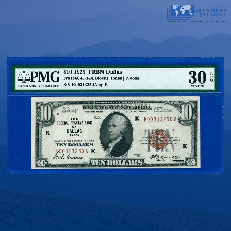 Copy of Fr.1860-J* 1929 $10 Ten Dollars FRBN Star Note Kansas City, PMG 30
