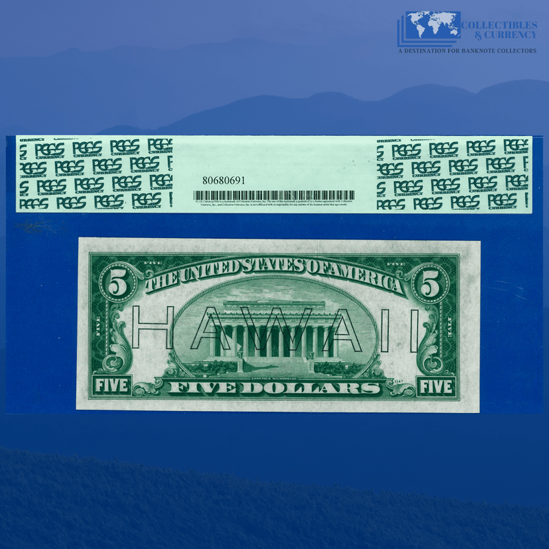 Copy of Fr.2300 1935A $1 One Dollar Silver Certificate Brown Seal "HAWAII", PCGS 55