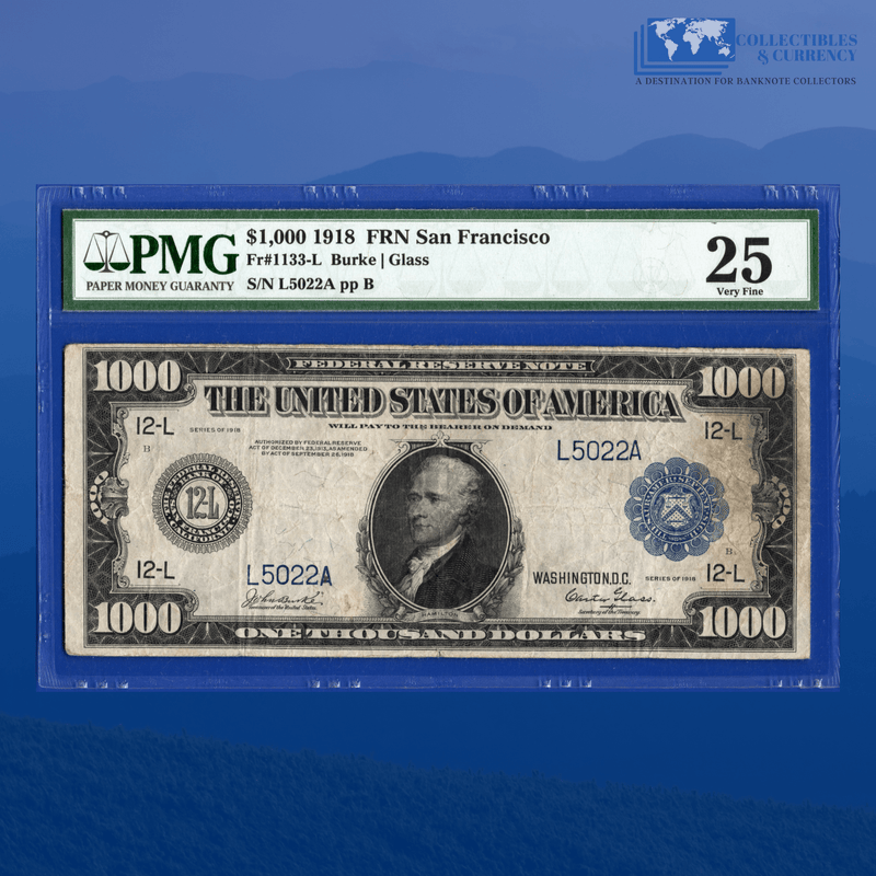 Fr.1133-L 1918 $100 Federal Reserve Note San Francisco, PMG 25