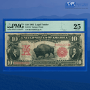 Fr.116 1901 $10 Ten Dollars "BISON" Legal Tender Note, PMG 25