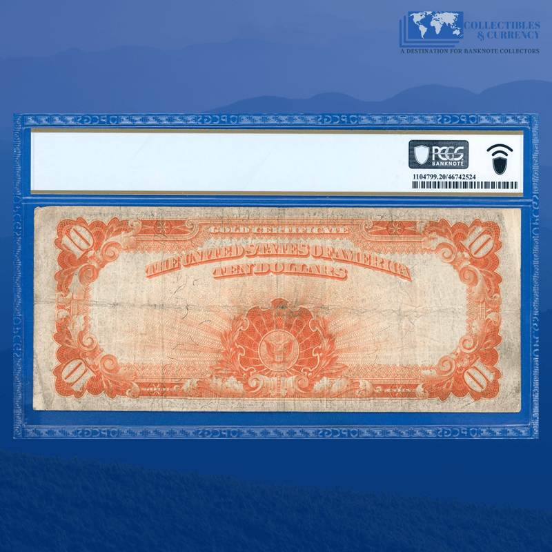 Fr.1172 1907 $10 Ten Dollars Gold Certificate "HILLEGAS NOTE", PCGS 20