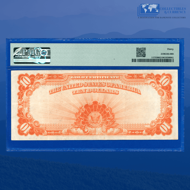 Fr.1173 1922 $10 Ten Dollars Gold Certificate "HILLEGAS NOTE", PMG 30