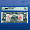Fr.120 1901 $10 Ten Dollars "BISON" Legal Tender Note, PMG 64 EPQ
