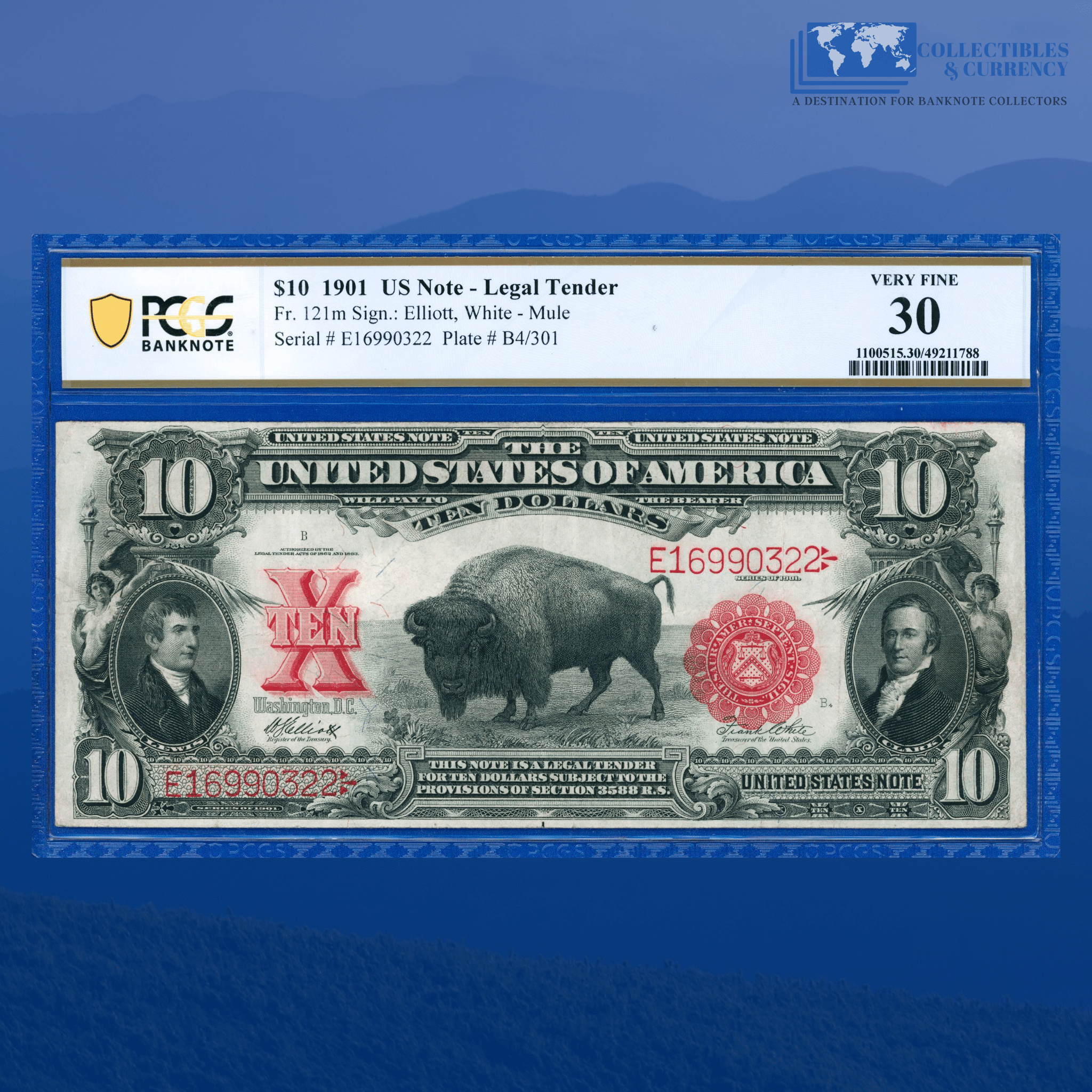 Fr.121m 1901 $10 Ten Dollars 