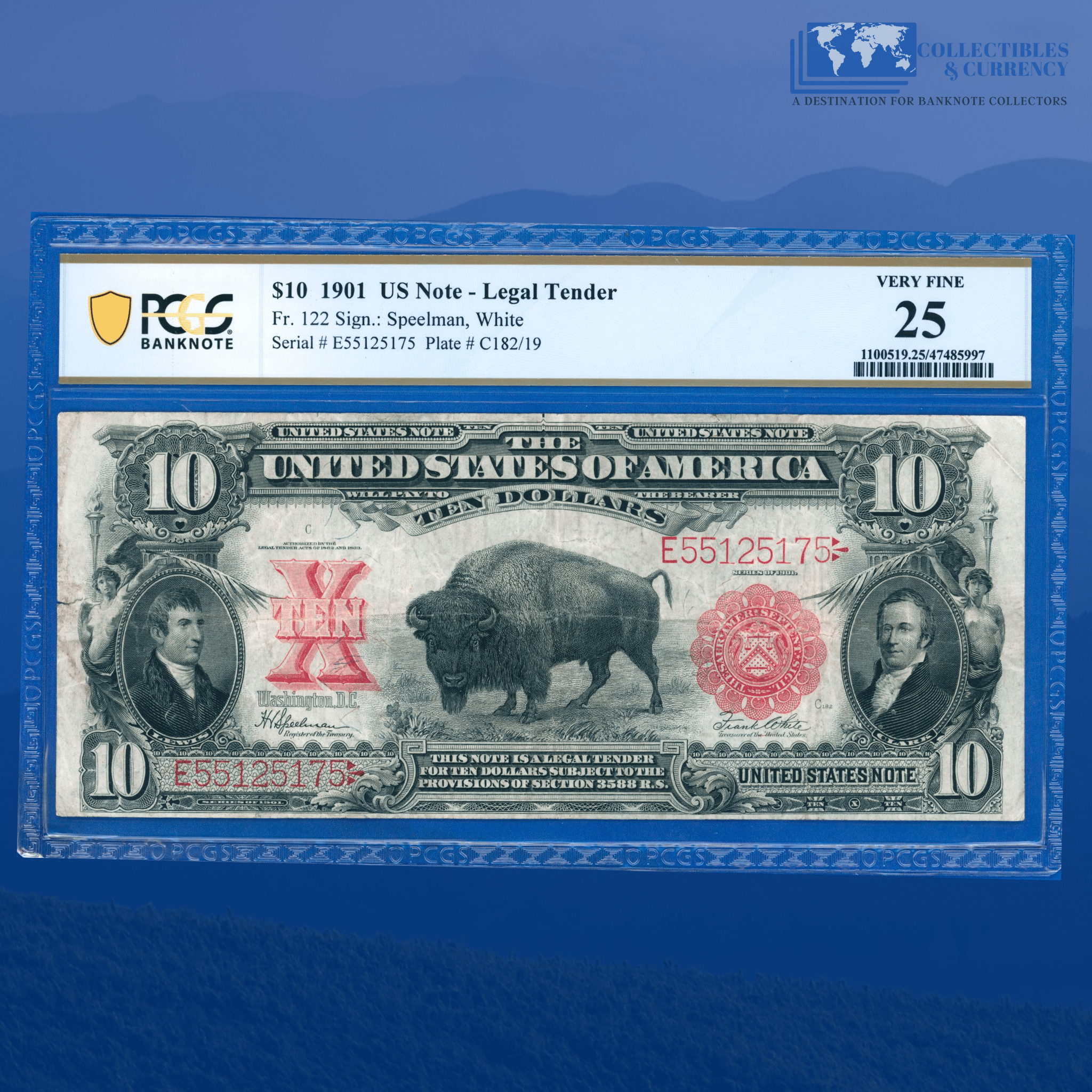 Fr.122 1901 $10 Ten Dollars 