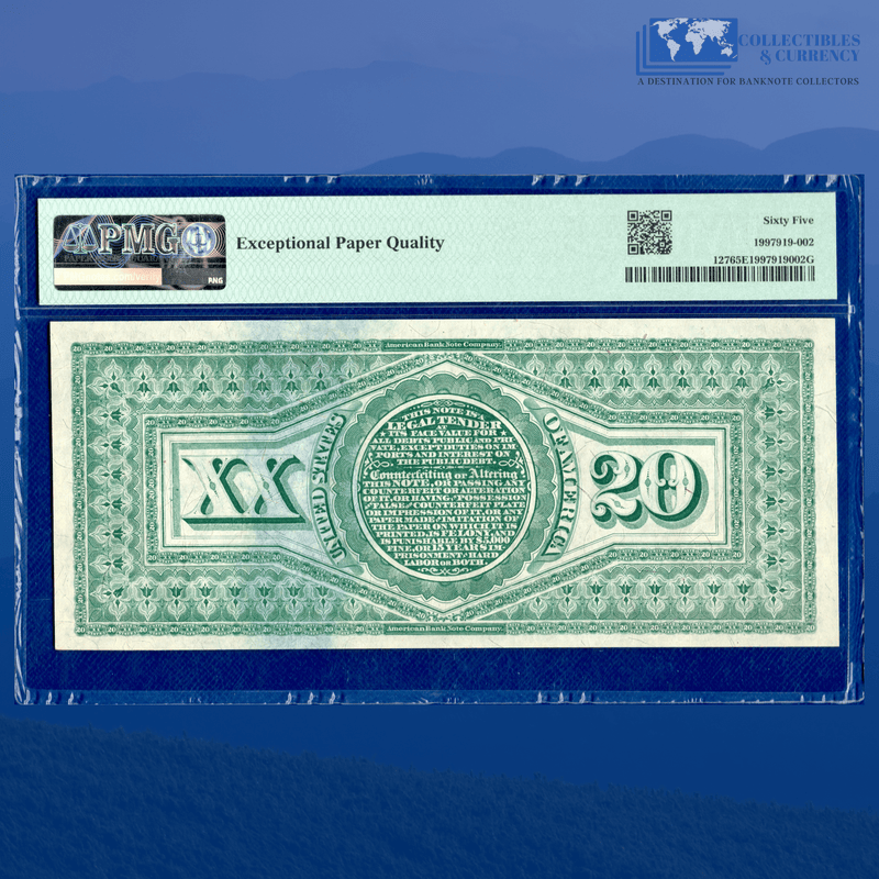 Fr.127 1869 $20 Twenty Dollars "RAINBOW" Legal Tender Note, PMG 65 EPQ