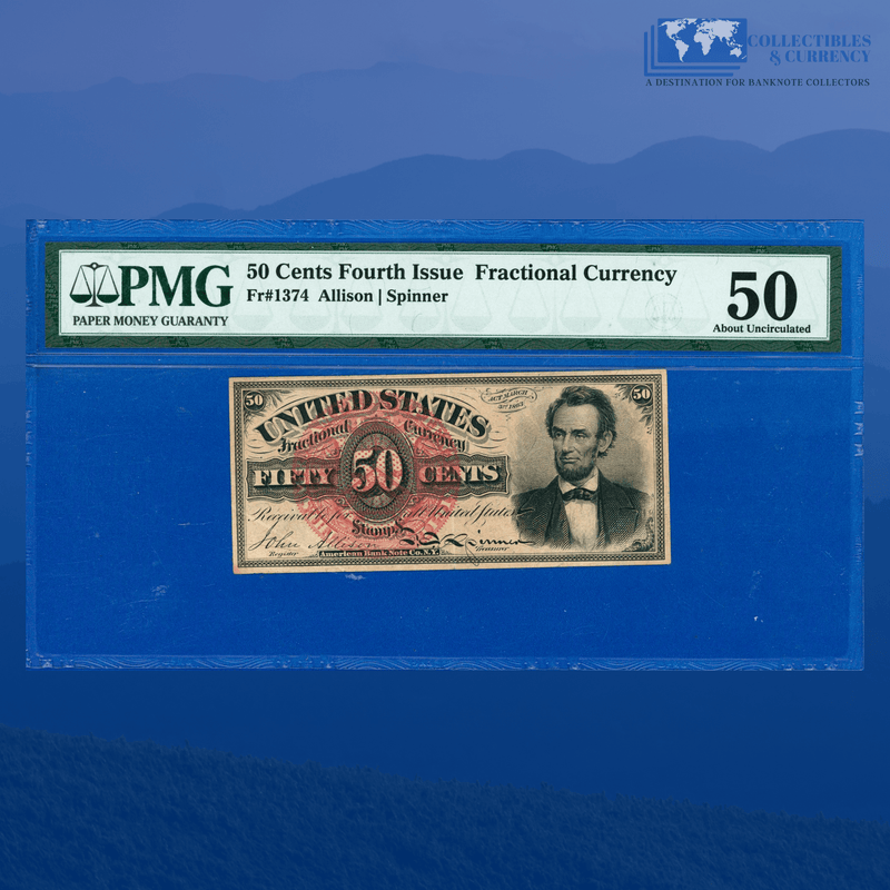 Fr.1374 50 Cents Fourth Issue Fractional Currency "LINCOLN", PMG 50