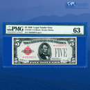 Fr.1525 1928 $5 Five Dollars Legal Tender Star Note, PMG 63