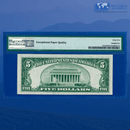 Fr.1531 1928F $5 Five Dollars Legal Tender Note Wide I, PMG 65 EPQ